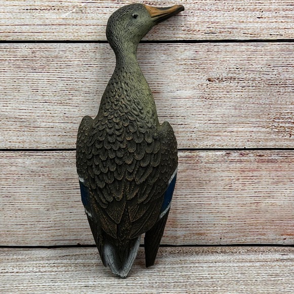 Carry-Lite Vintage Mallard Hen Duck Decoy Made in Italy 17 Inch Textured Brown